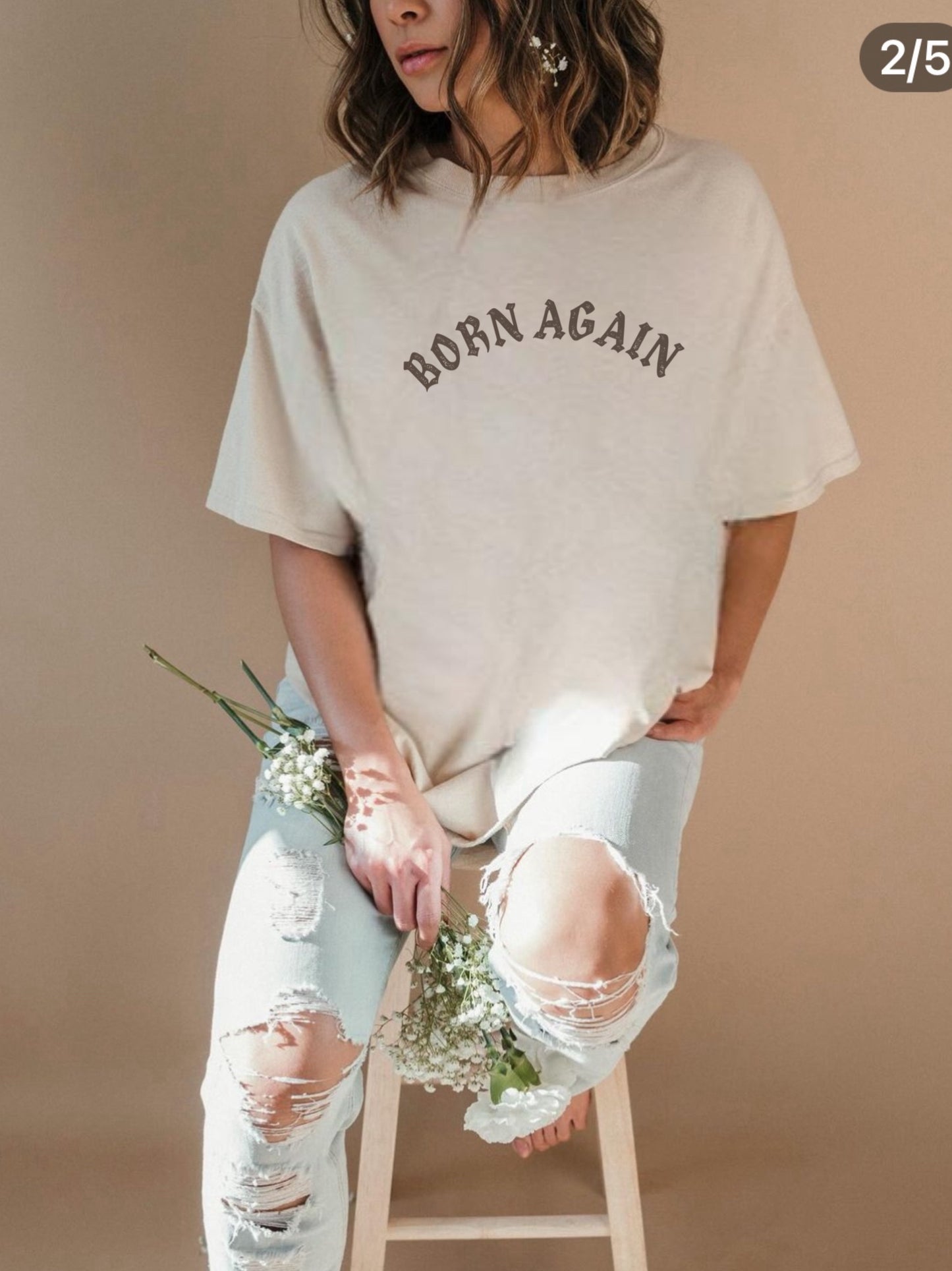 Born Again faded t-shirt