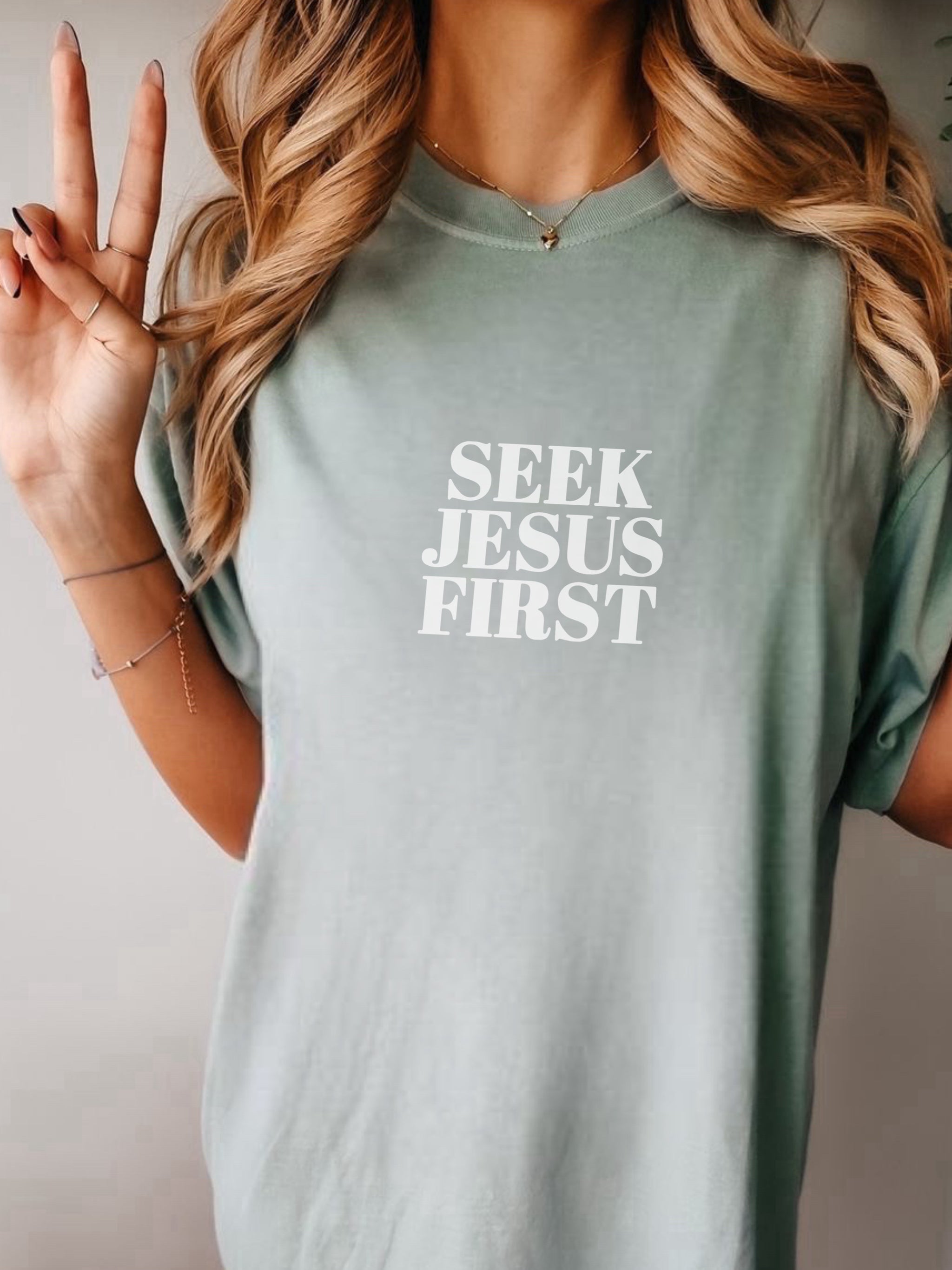 Oversized Seek Jesus Tee – One-eighty-shop