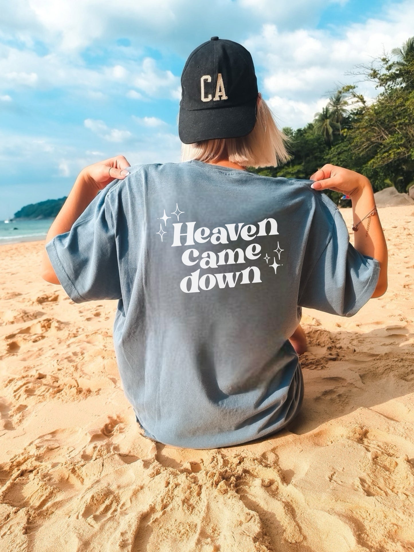 Heaven came down garment-dyed heavyweight t-shirt