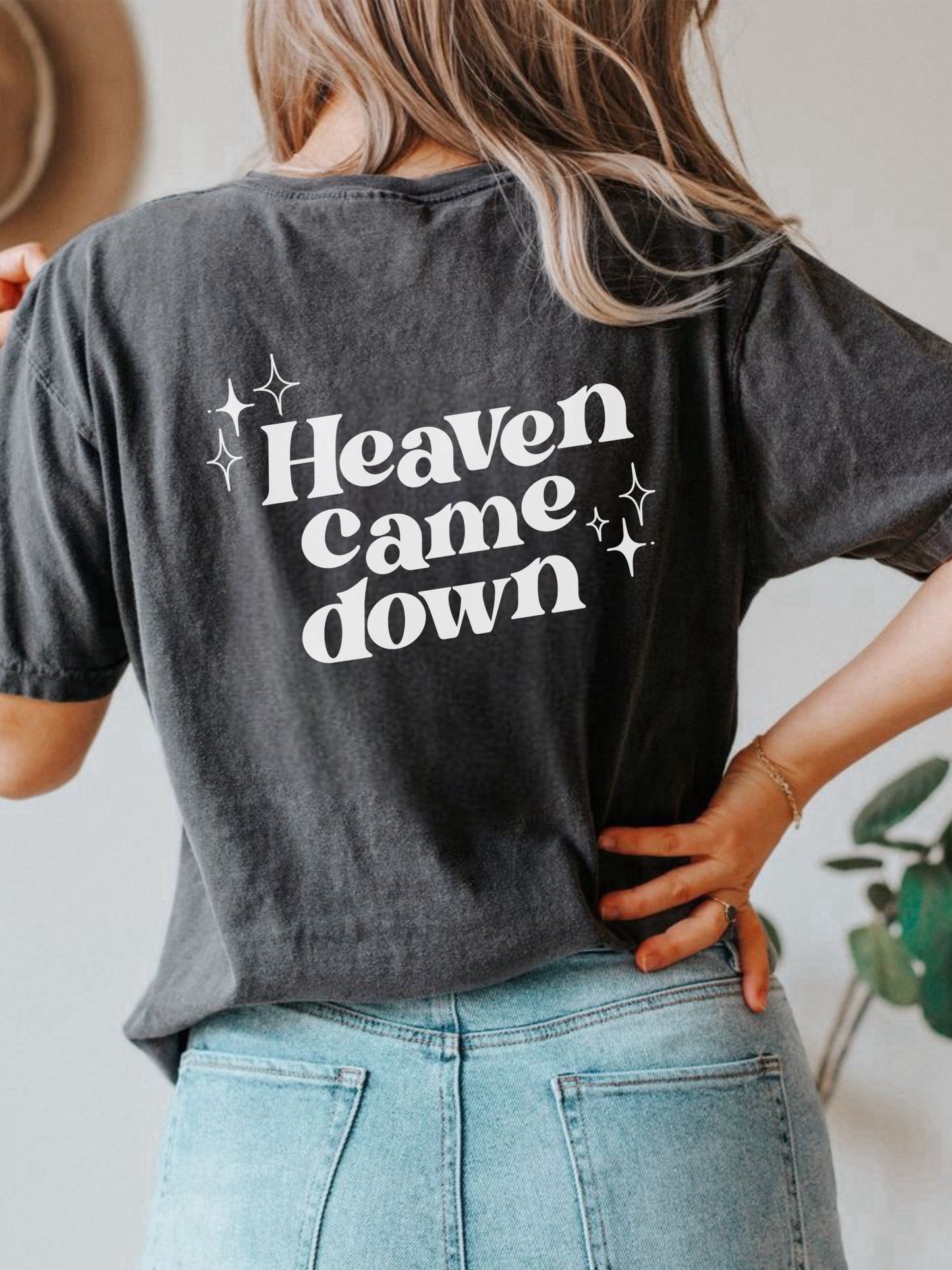 Heaven came down garment-dyed heavyweight t-shirt