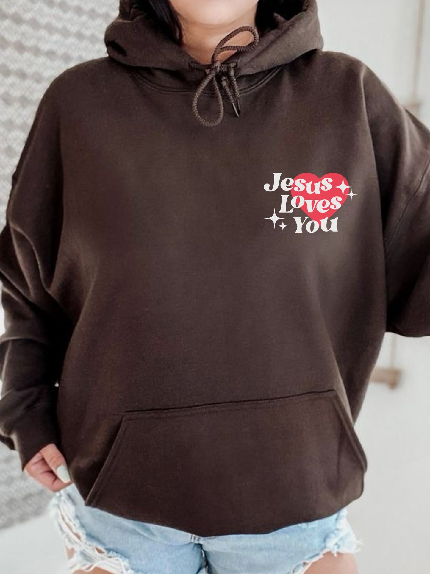 Jesus loves you Heavy  Hoodie